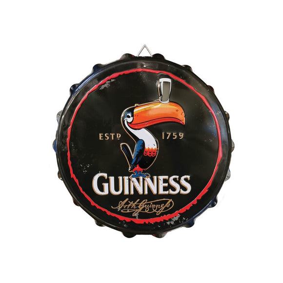 Guinness - Toucan Bottle Cap Metal Sign
