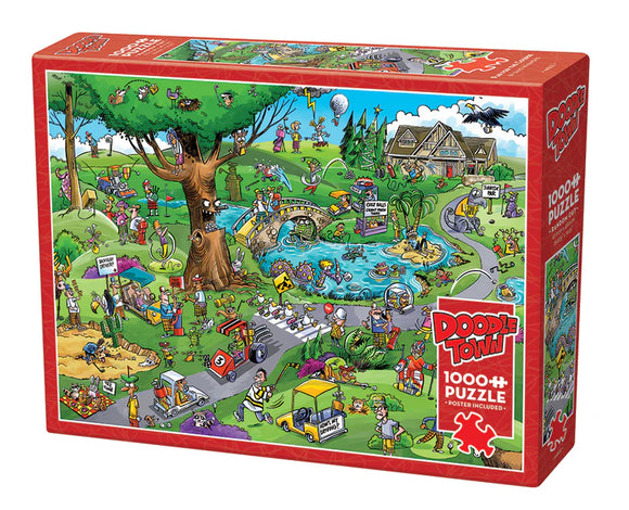 DoodleTown: Par for the Course - Cobble Hill Jigsaw Puzzle 1000pcs