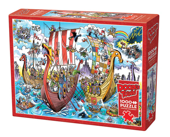 DoodleTown: Viking Voyage - Cobble Hill Jigsaw Puzzle 1000pcs