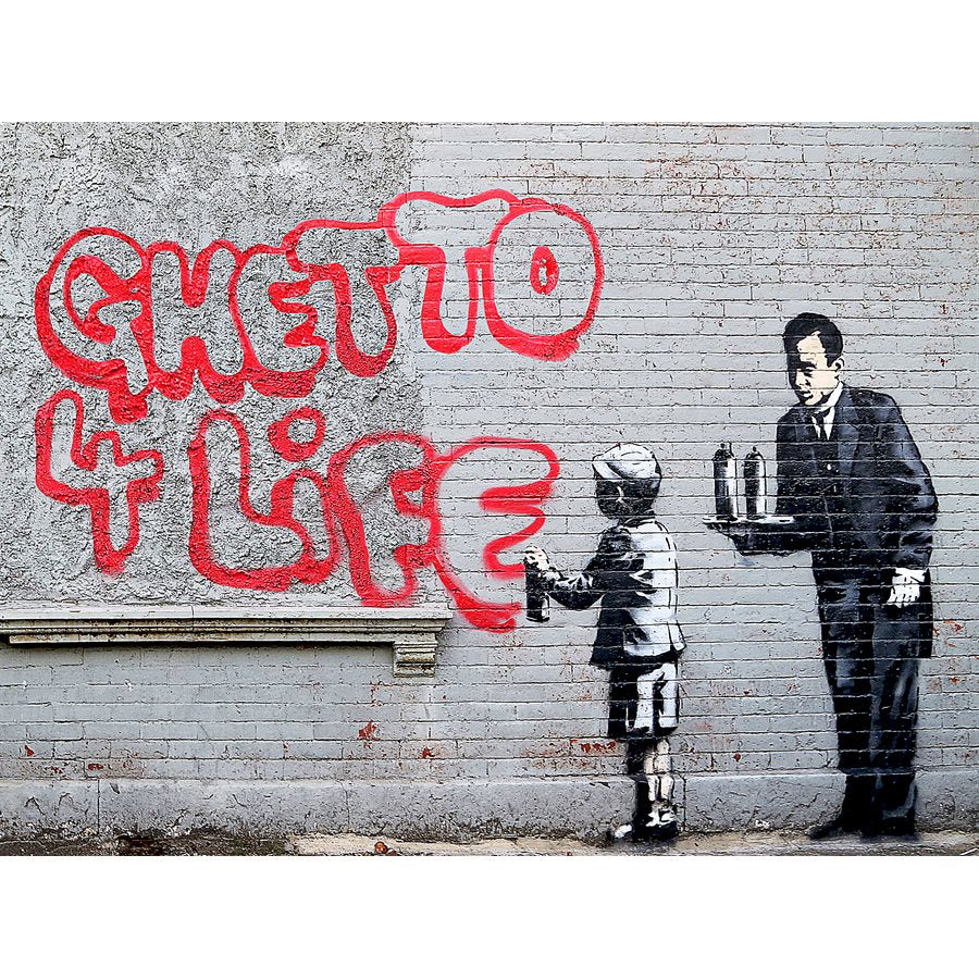 Jigsaw Puzzle: 1000pcs Urban Art Graffiti: Banksy Ghetto 4 Life