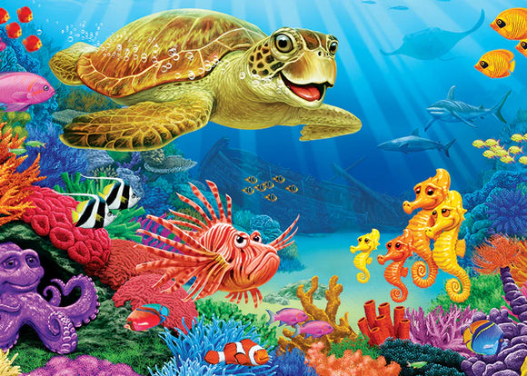 Undersea Turtle tray) | 35 Piece Jigsaw Tray