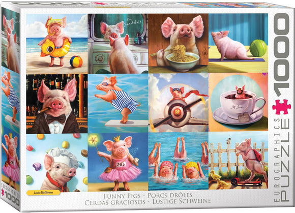 EuroGraphics - Funny Pigs - 1000 piece Jigsaw Puzzle