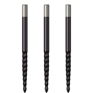 Mission Lunar FS Dart Points - Rough Cut - Black 40mm