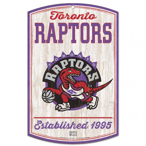 Toronto Raptors Wooden Sign 17x11 inch