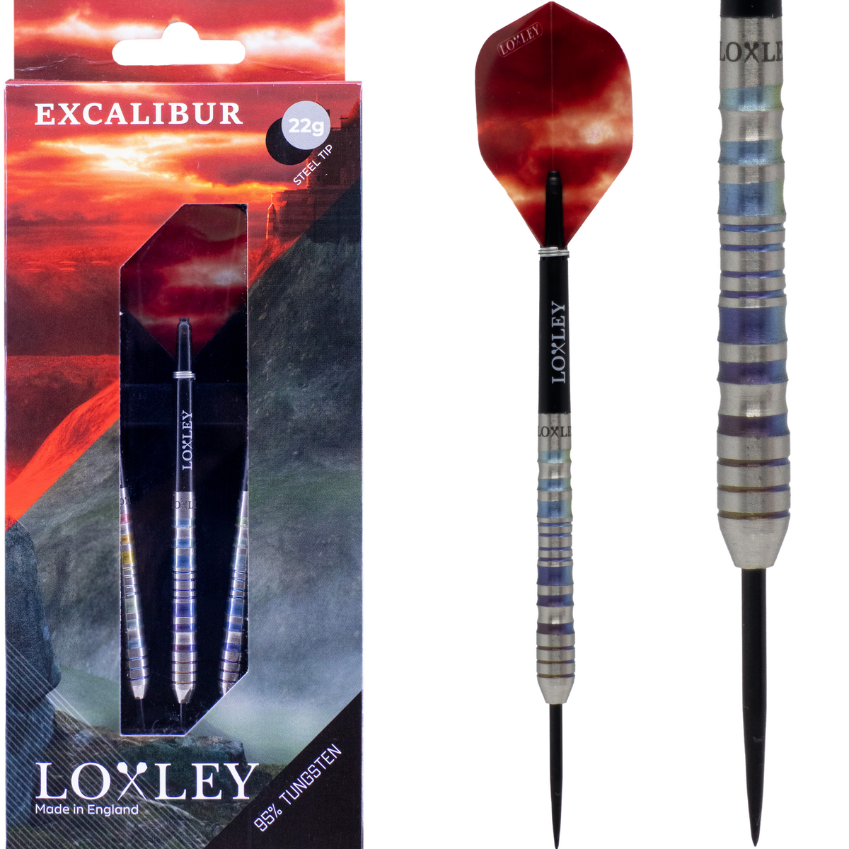KOTO - Excalibur 90% Darts 21 Gram - Zwart & Zilver