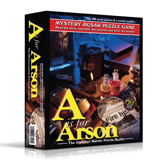 Mystery Jigsaw Puzzle - A is for Arson -  TDC (2 x 500 piece)