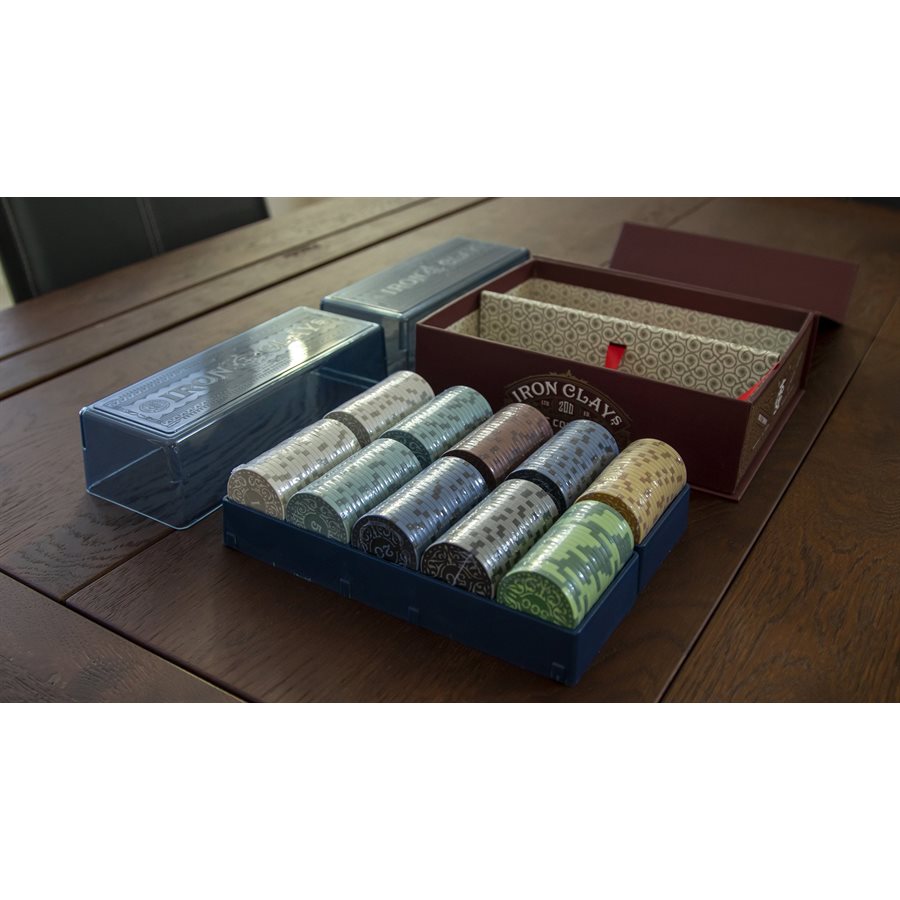 新品未開封、Iron clays ポーカーチップ200枚 Iron Clays: Game Counters - Printed Box w/ Chips (200