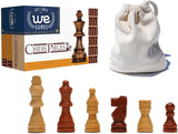 French Staunton Wood Chess Pieces, 2.5 inch King