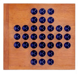 Marble Solitaire Wooden Travel Game - 5 inches