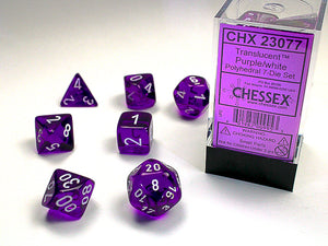 TRANSLUCENT 7-DIE SET PURPLE/WHITE