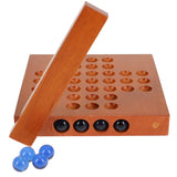 Marble Solitaire Wooden Travel Game - 5 inches