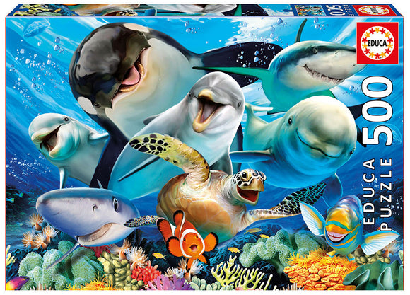 Educa 500 Piece Jigsaw Puzzle - Underwater Selfie
