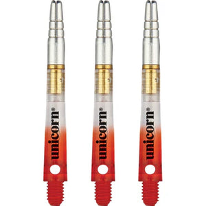 Unicorn Gripper 360 Spinning Two Tone Dart Shafts - Gradient Red  - Medium