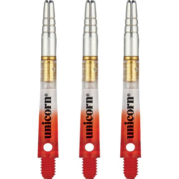 Unicorn Gripper 360 Spinning Two Tone Dart Shafts - Gradient Red  - Medium