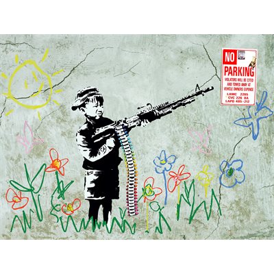 Jigsaw Puzzle: 1000pcs Urban Art Graffiti: Banksy Crayola Shooter