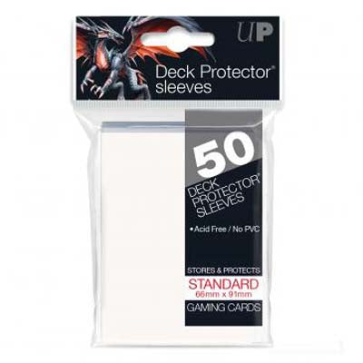 50 White Standard Deck Protector Sleeves