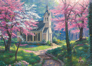 Cherry Blossom Chapel (tray) | 35 Piece Jigsaw Tray