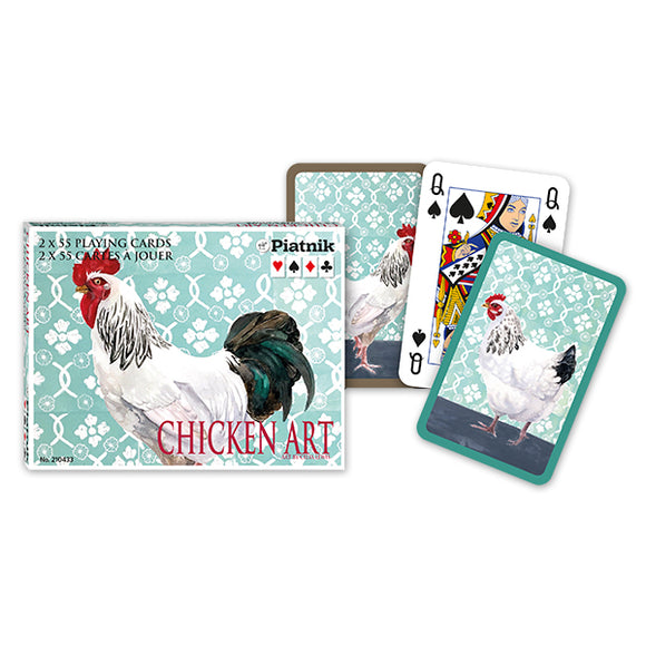Piatnik - Chicken Art 2 Pack of Playing Cards