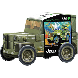 Military Tin Jeep 500 Piece Puzzle