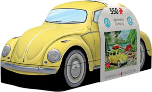 VW Beetle Camping Shaped Tin 550-Piece Puzzle