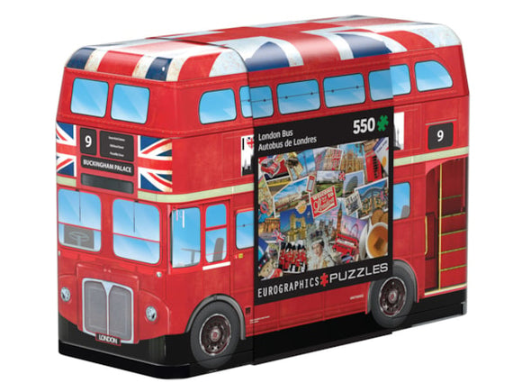 London Bus Shaped Tin 550-Piece Puzzle