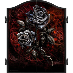 Alchemy Dartboard Cabinet - Official Licensed - Black Roses