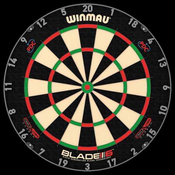 Winmau Blade 6 Triple Core Dartboard and Target Corona Light