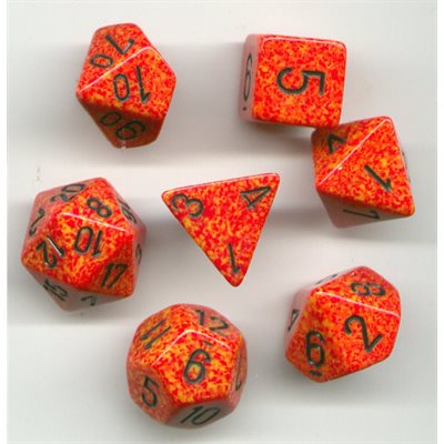 Speckled Dice: 7Pc Fire