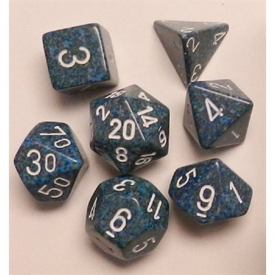 Speckled Dice: 7Pc Sea