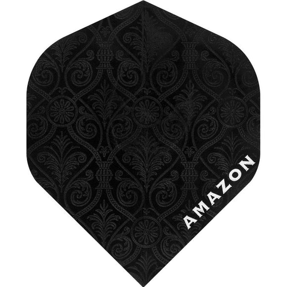 Black Amazon Dart Flights with Black Brocade Pattern