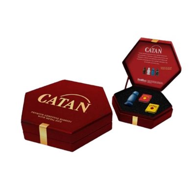 Catan: Premium Robber & Metal Dice Set: Cat's Eye Aquamarine