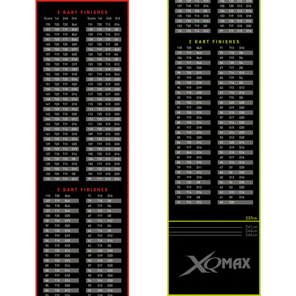 XQMax Nylon Dart Mat HD Printed Design - 60cm x 285cm - Checkouts-Green