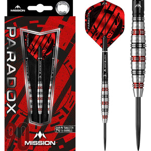 Mission Paradox Darts - Steel Tip - Curved - M2 - Electro Black & Red 26g