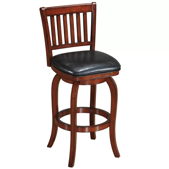 Backed Swivel Barstool with Arms - Chestnut