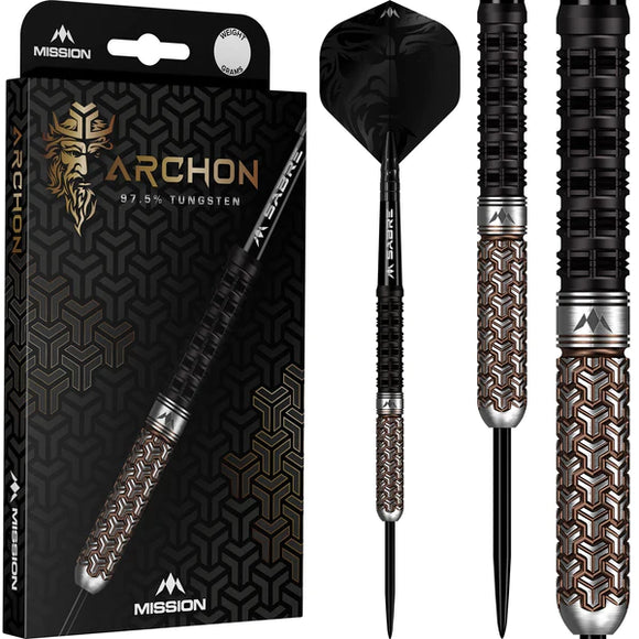 Mission Archon Darts - Steel Tip - 97.5% - Black & Bronze PVD 22g