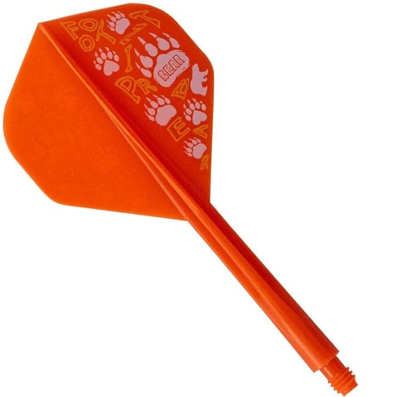 Condor AXE Dart Flights - Standard - Footprint Bear - Orange-Short