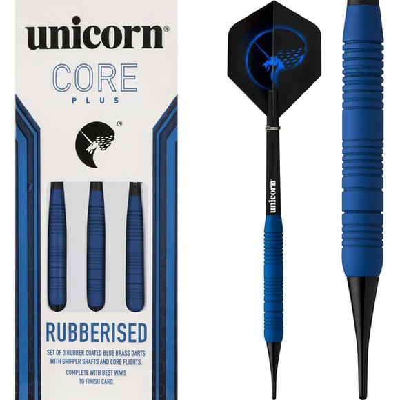 Unicorn Core Plus Rubberised Darts - Soft Tip-18g