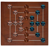 WE Games Nine Men's Morris Wooden Travel Game with Marbles - 5 inch Travel Size
