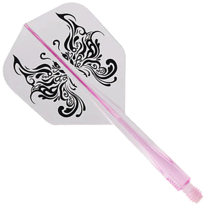 Condor AXE Dart Flights - Tribal Butterfly - Small - Clear Pink- Medium