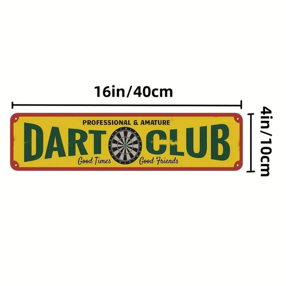 Metal Dart Sign - Dart Club