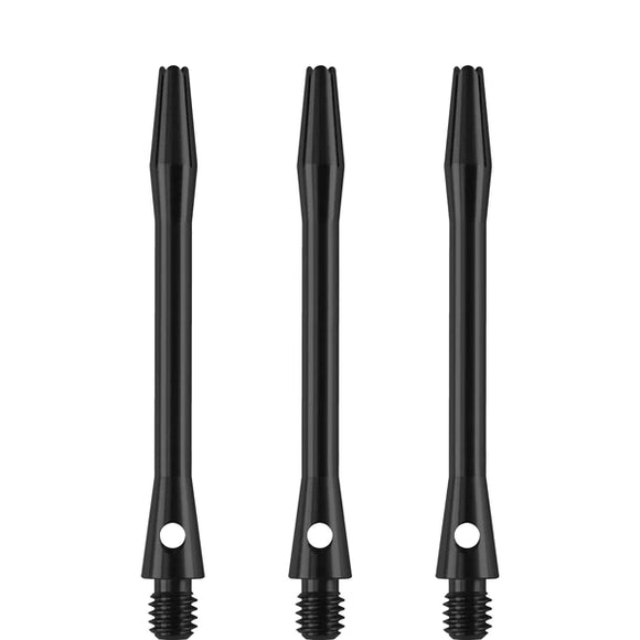 Designa Aluminium Shafts - Metal Dart Stems - Black-Medium
