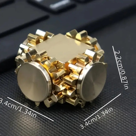 Brass Gear Linkage Puzzle Spinner