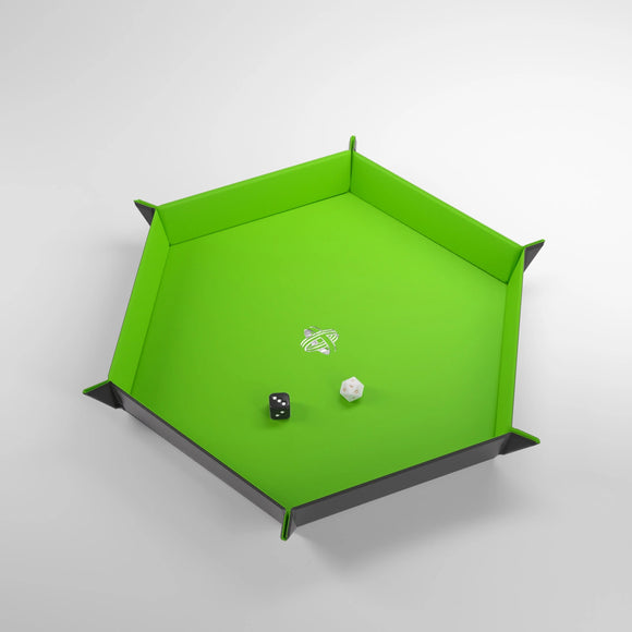 GameGenic Green/Black Magnetic Hexagonal Dice Tray