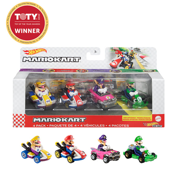 Hot Wheels - Mario Kart Vehicles 4-Pack assorted