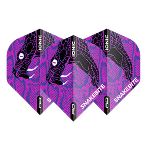 Peter Wright Snakebite Purple Transparent Dart Flights