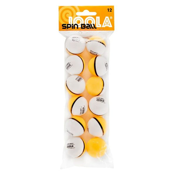 Joola Spinballs Dual-Colored ABS Table Tennis Balls (12 count)