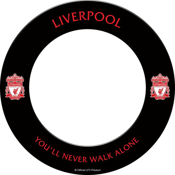 Liverpool Dartboard Surround-Black with Red Crest