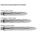 Shot Mako Titanium Dart Shafts Medium