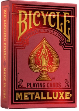 BICYCLE - METALLUXE RED Playing Cards