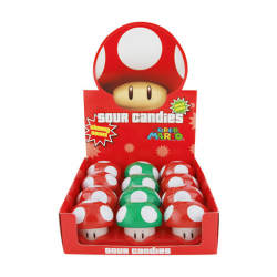 NINTENDO - SUPER MARIO - MUSHROOM - APPLE SOUR CANDY TIN